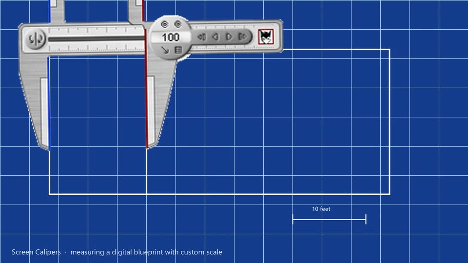 Screen Calipers for Blueprints and Maps